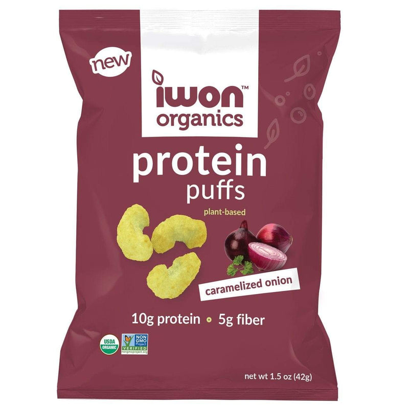 Iwon Organics - Protein Puffs 42g (Single Bags) Snack Foods iWon Organics Caramelized Onion 