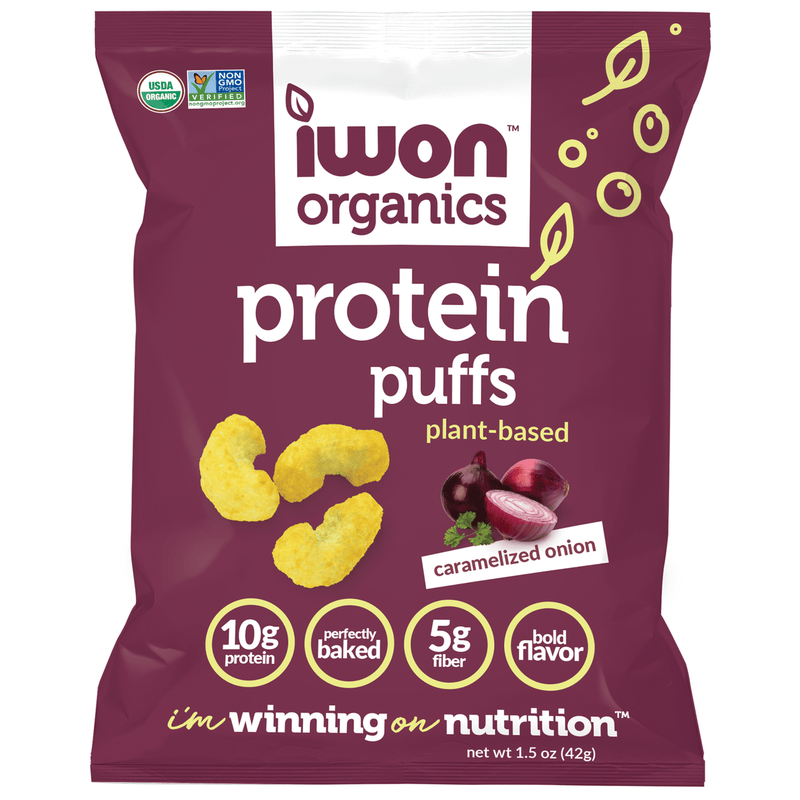 iWon Organics Snack Foods Carmelized Onion Iwon Organics - Protein Stix 42g (Single Bags)