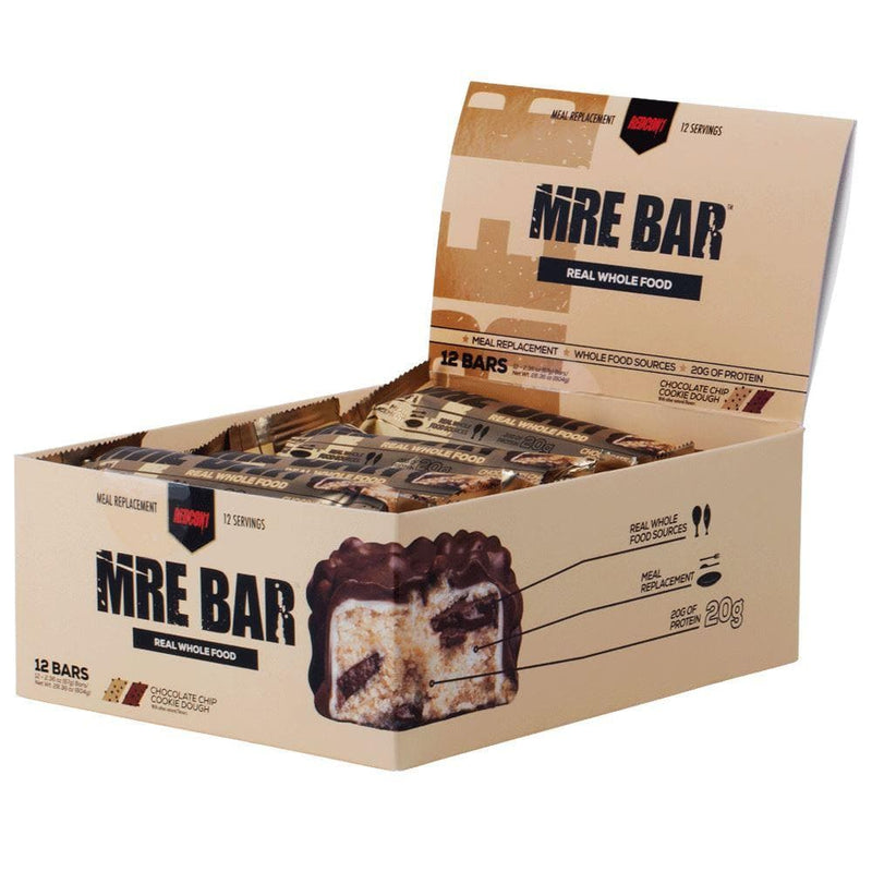 Redcon1 - MRE Bar (Box Of 12) Snack Foods Redcon1 Chocolate Chip Cookie Dough 12 Bars 