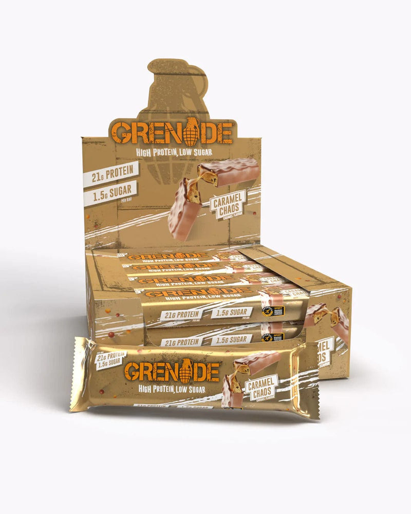 Grenade protein snack bar Caramel Chaos Grenade - Carb Killa 20g Protein Bar (Box of 12 x 60g)