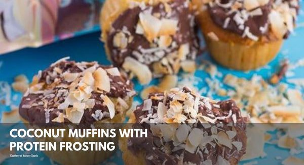 Coconut Muffins with Protein Frosting