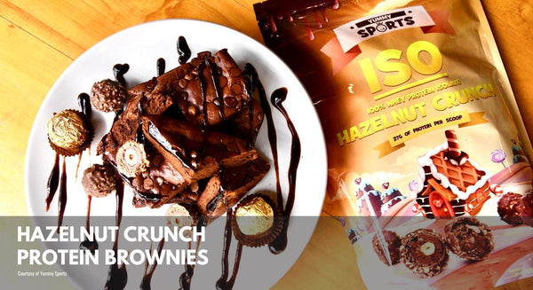 Hazelnut Crunch Protein Brownies