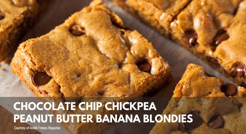 Chocolate Chip Chickpea Peanut Butter Banana Blondies