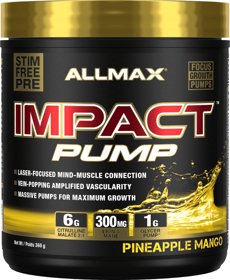Allmax Pre Workout Pineapple Mango Allmax - Impact Pump (STIM FREE)