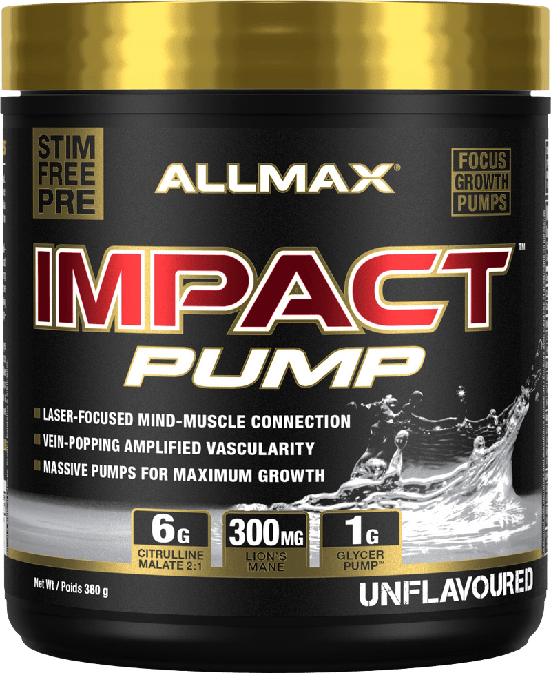 Allmax Pre Workout Unfalvoured 330g Allmax - Impact Pump (STIM FREE)