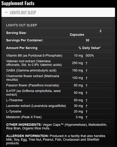 Allmax Sleep Support Allmax - Lights out Sleep Aid (60 Capsules)