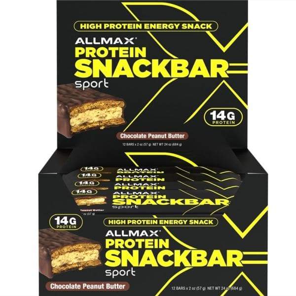 Allmax - Protein Snackbar (12 Bars) Protein bar Allmax Chocolate Peanut Butter 