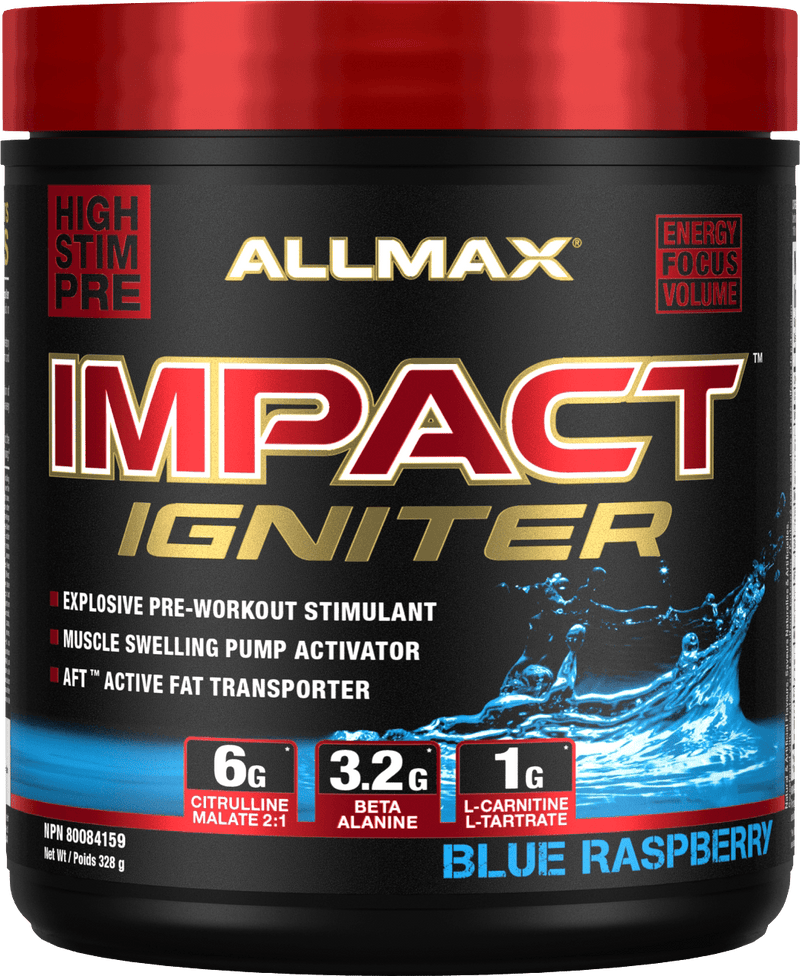 Allmax Blue Raspberry Allmax Impact Igniter PreWorkout (328g)