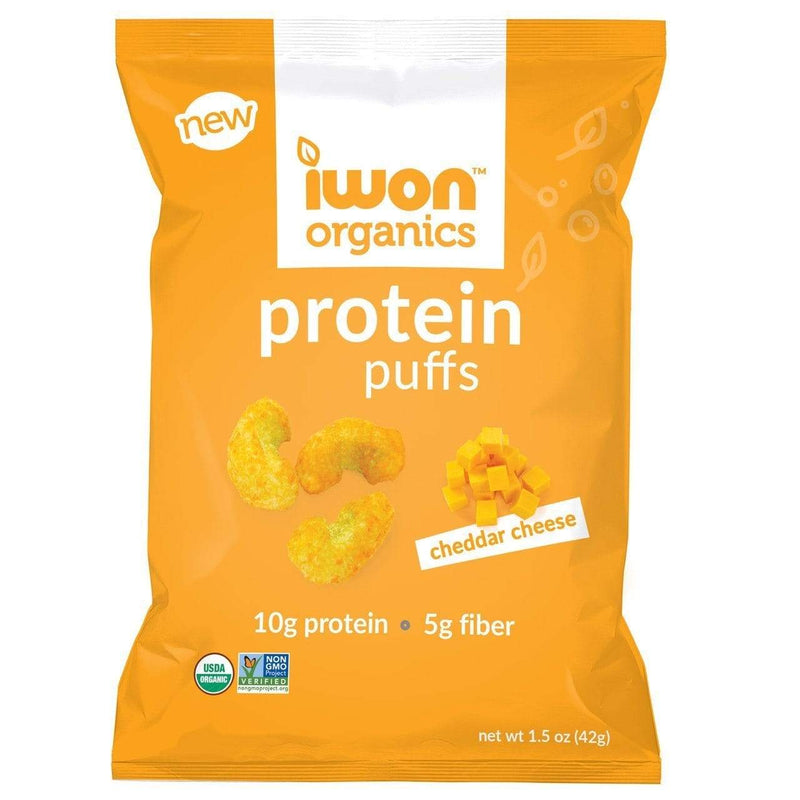 Iwon Organics - Protein Puffs 42g (Single Bags) Snack Foods iWon Organics Cheddar Cheese 