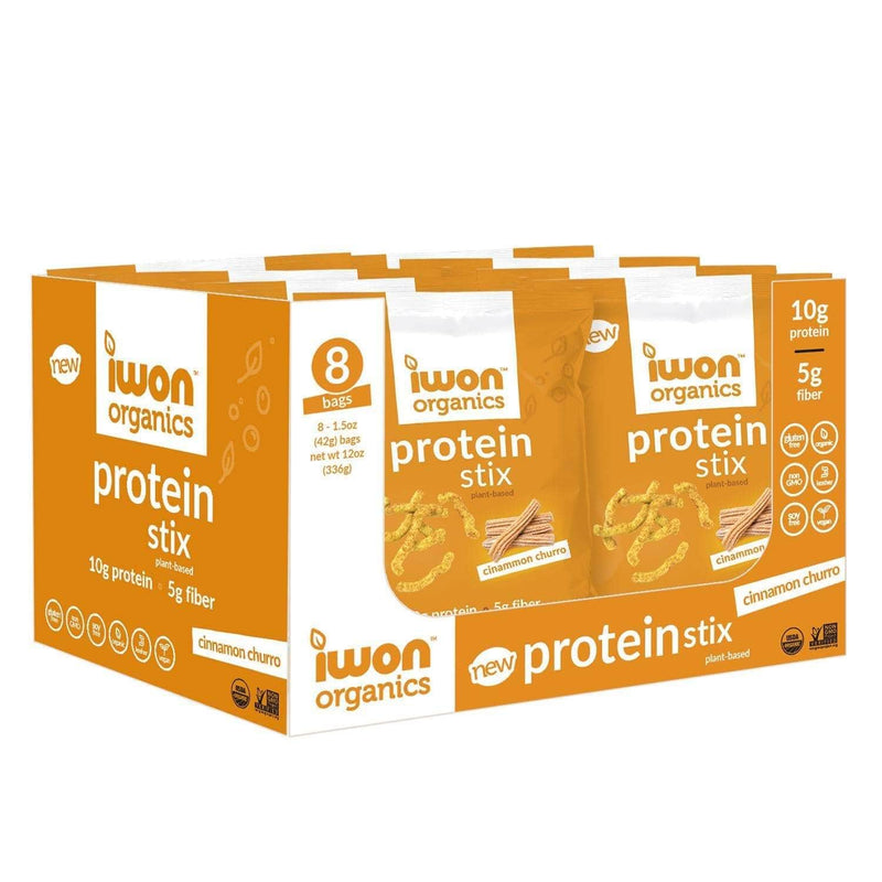 Iwon Organics - Protein Stix 42g (Box Of 8) Snack Foods iWon Organics Cinnamon Churro 
