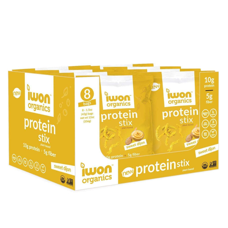 Iwon Organics - Protein Stix 42g (Box Of 8) Snack Foods iWon Organics Sweet Dijon 