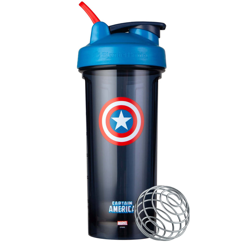 Blender Bottle Blender Bottle Captain America Blender Bottle - Superhero Pro Series Shaker