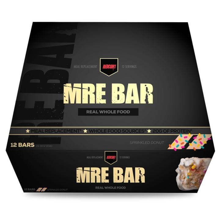 Redcon1 - MRE Bar (Box Of 12) Snack Foods Redcon1 Sprinkled Donut 12 Bars 