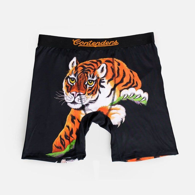 Contenders Clothing Clothing Contenders Clothing - Official Rocky Satin Tiger Brief Underwear (Officially Licensed)