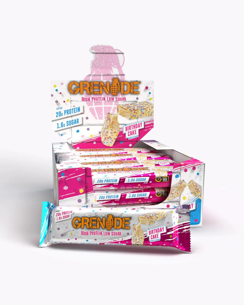 Grenade protein snack bar Birthday Cake Grenade - Carb Killa 20g Protein Bar (Box of 12 x 60g)